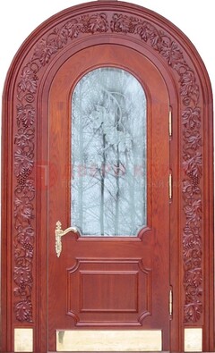 Толстая металлическая арочная дверь со стеклом ДА-20 в Фрязино