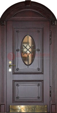 Арочная металлическая дверь с виноритом ДА-38 в Фрязино