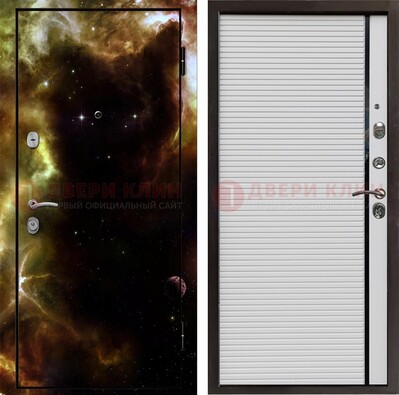 Стальная дверь с фотопечатью космоса ДФ-14 в Фрязино