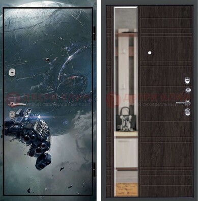 Железная дверь с фотопечатью космической фантастики ДФ-51 в Фрязино
