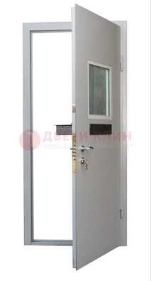Белая металлическая дверь в кассу ДКС-1 в Фрязино
