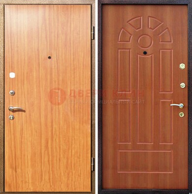 Светлая железная дверь с ламинатом МДФ внутри ДЛ-15 в Фрязино