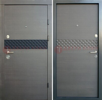 Темно-серая стальная дверь с МДФ ДМ-218 в Фрязино