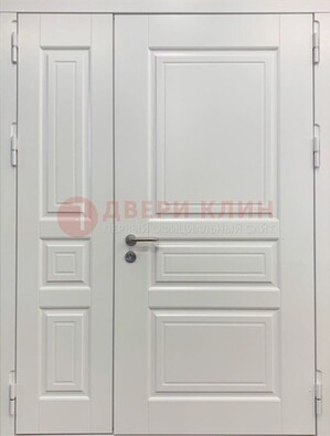 Полуторная светлая металлическая дверь с МДФ ДМ-336 в Фрязино