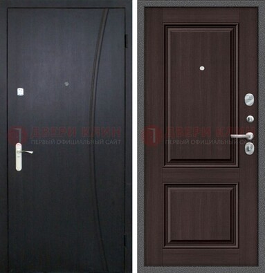 Темная стальная дверь с МДФ панелями ДМ-362 в Фрязино