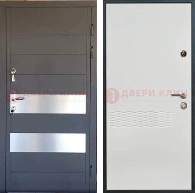 Металлическая дверь МДФ темная и светлая ДМ-420 в Фрязино