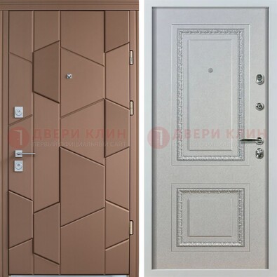 Квартирная стальная дверь с разными панелями МДФ ДМ-496 в Фрязино