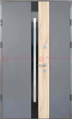 Полуторная металлическая дверь с МДФ ДМ-503 в Фрязино