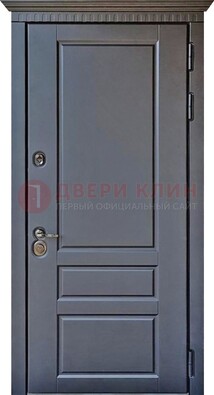 Тёмная входная дверь для коттеджа с МДФ ДМ-528 в Фрязино
