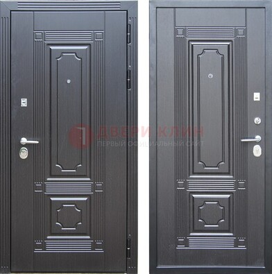 Декоративная серая металлическая дверь с МДФ ДМ-57 в Фрязино