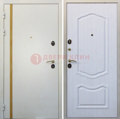 Белая входная дверь с порошковым напылением ДП-136 в Фрязино