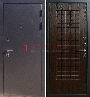 Серая металлическая дверь с порошковым напылением ДП-153 в Фрязино
