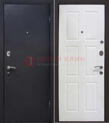 Черная металлическая дверь с порошковым покрытием ДП-193 в Фрязино