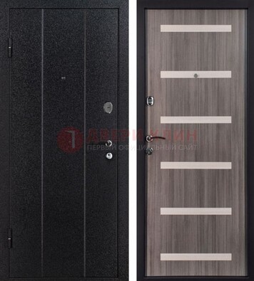 Черная стальная дверь с порошковым окрасом ДП-199 в Фрязино