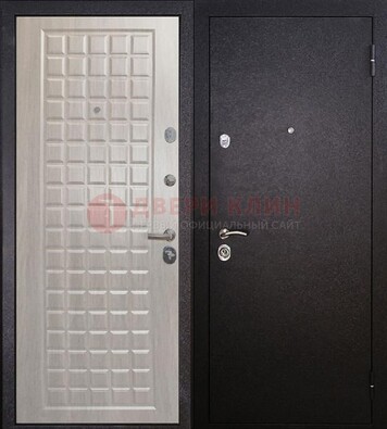 Черная входная дверь с порошковым покрытием ДП-206 в Фрязино