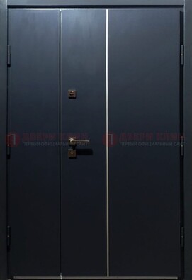 Темная металлическая дверь с порошковым покрытием ДП-220 в Фрязино