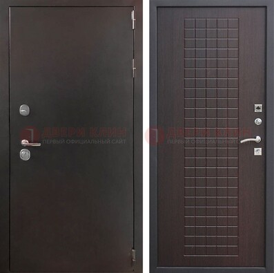 Черная железная дверь с порошковым покрытием ДП-222 в Фрязино