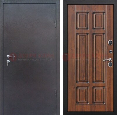 Темная входная дверь с порошковым покрытием с МДФ панелью ДП-235 в Фрязино