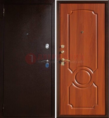 Темная железная дверь с порошковым напылением ДП-46 в Фрязино