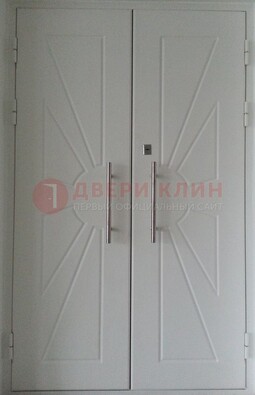 Парадная двухстворчатая дверь с фрезерованным МДФ ДПР-14 в Фрязино