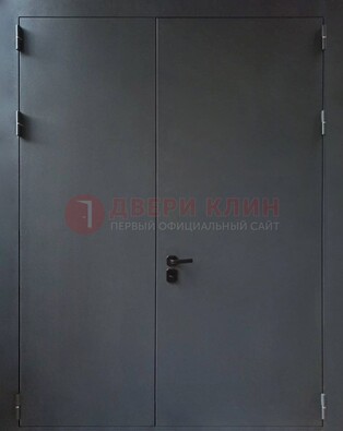 Черная распашная тамбурная дверь Порошок ДТМ-46 в Фрязино