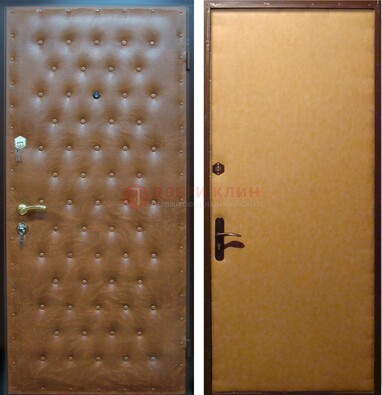 Желтая железная дверь с винилискожей ДВ-2 в Фрязино