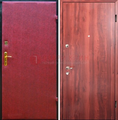 Красная входная дверь с винилискожей ДВ-30 в Фрязино
