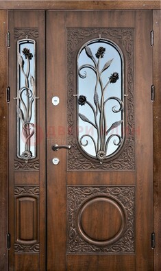 Железная дверь с виноритом и ковкой ДВТ-180 в Фрязино
