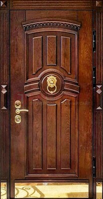 Входная дверь с виноритом в коричневом цвете ДВТ-236 в Фрязино