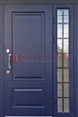 Синяя дверь с виноритом и стеклянными вставками  ДВТ-79 в Фрязино