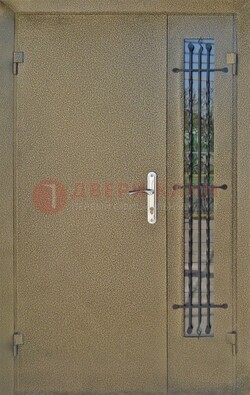 Тамбурная дверь Порошок со стеклом и ковкой ПЛ-20 в Фрязино